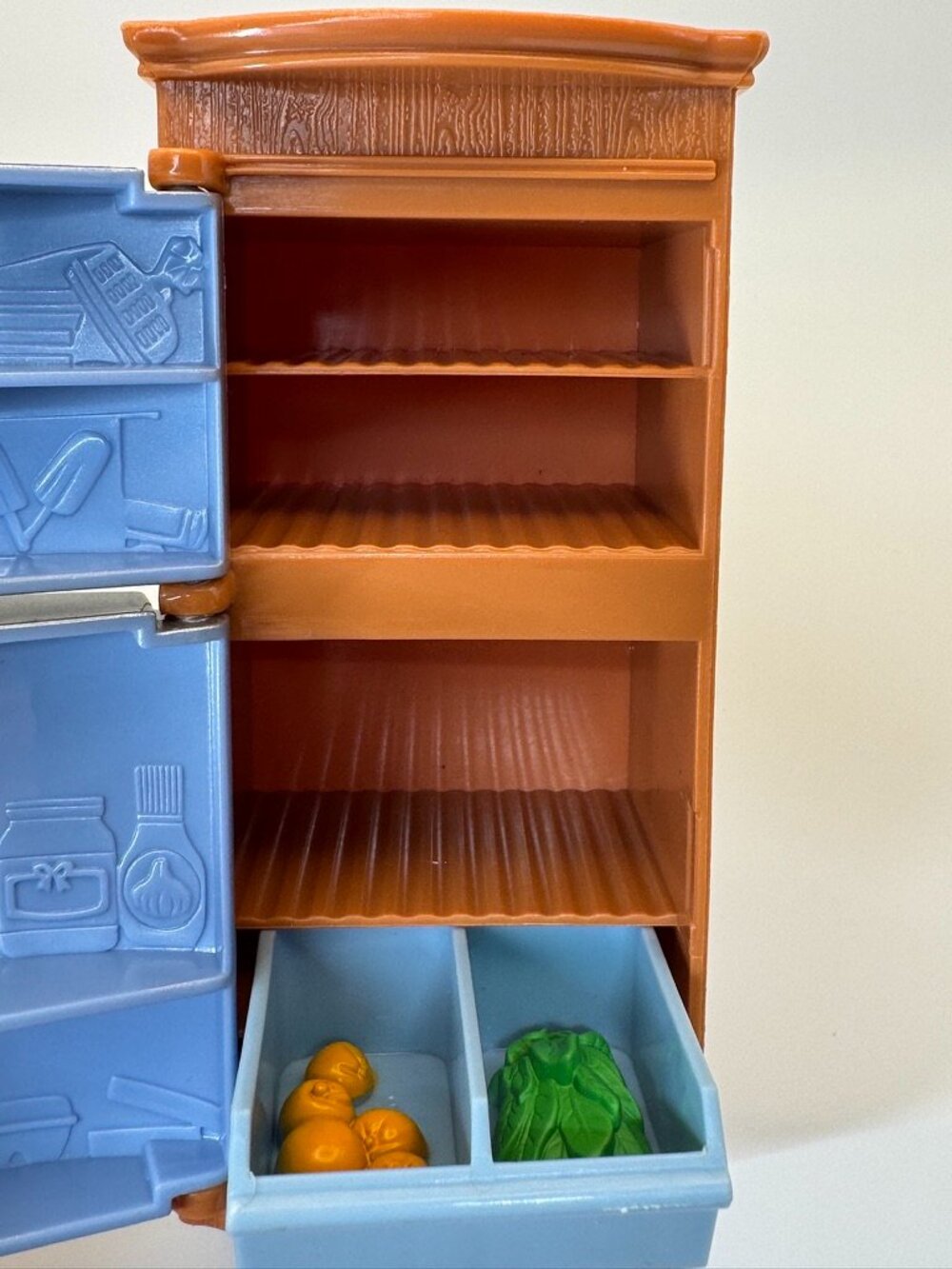 Mattel Fisher-Price Loving Family Dollhouse Refrigerator Kitchen Food Crisper - Picture 4 of 15